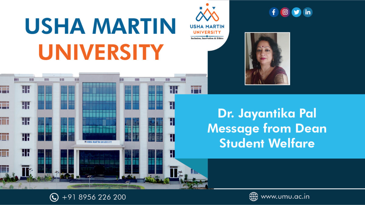 Dr. Jayantika Pal- Message from Dean Student Welfare | UMU